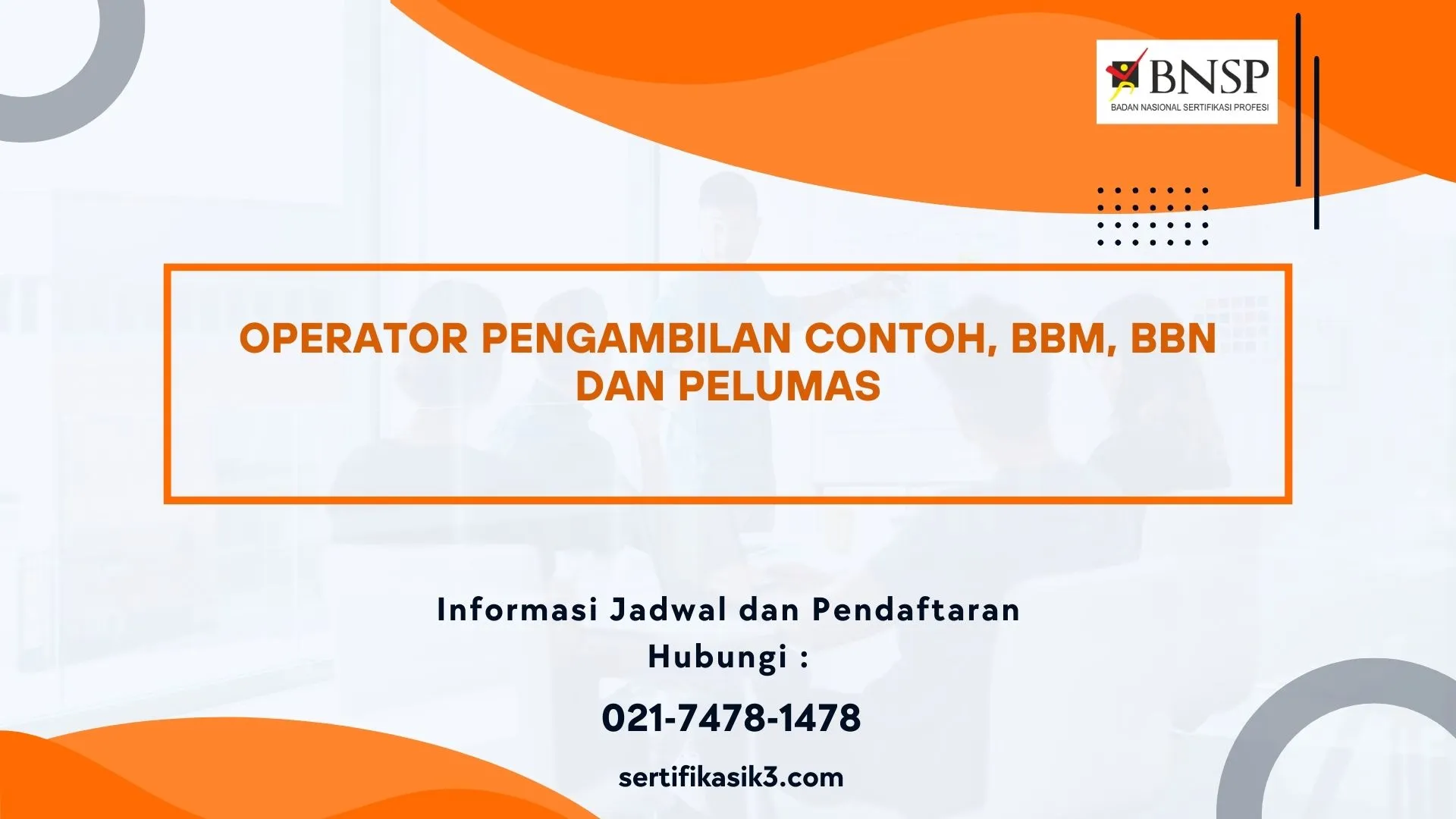 PELATIHAN SERTIFIKASI PENGAMBILAN CONTOH (SAMPLING) JOGJA
