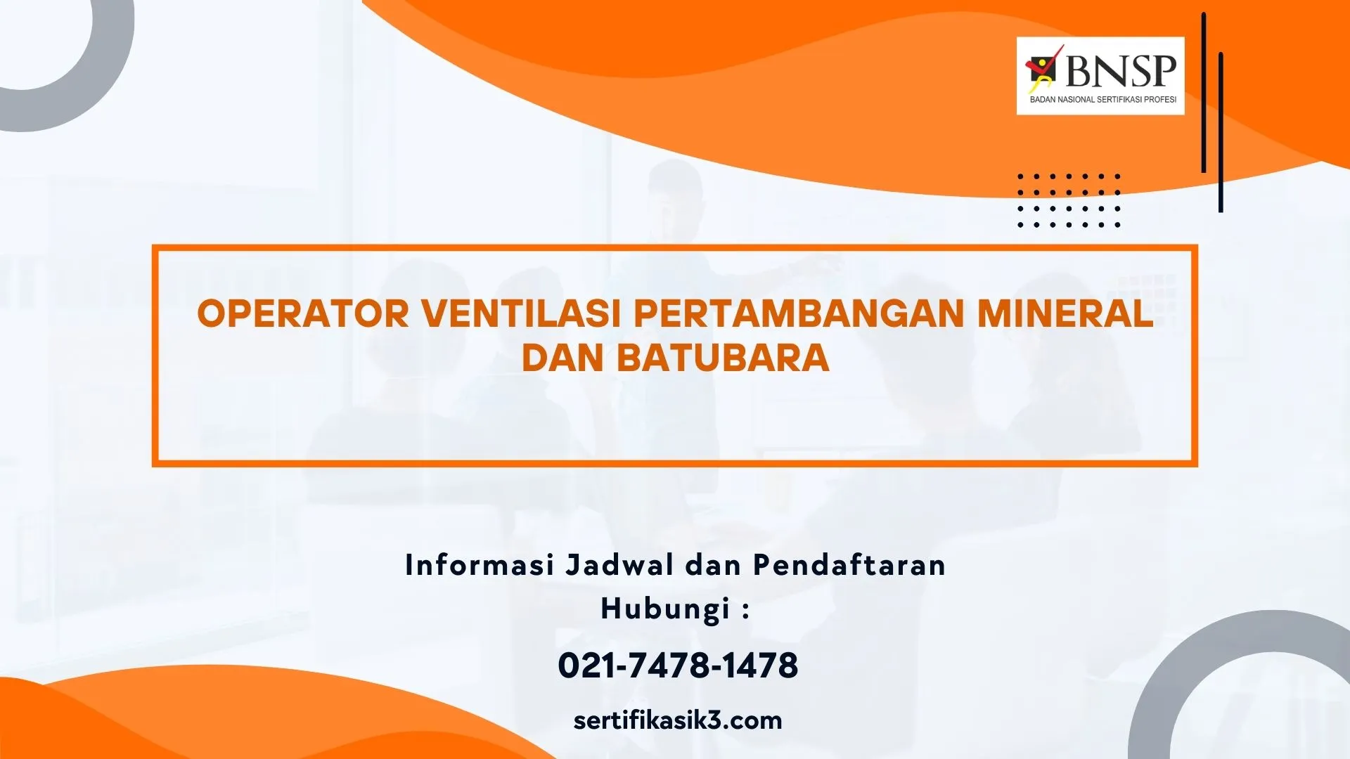 PELATIHAN SERTIFIKASI OPERATOR VENTILASI PERTAMBANGAN JOGJA