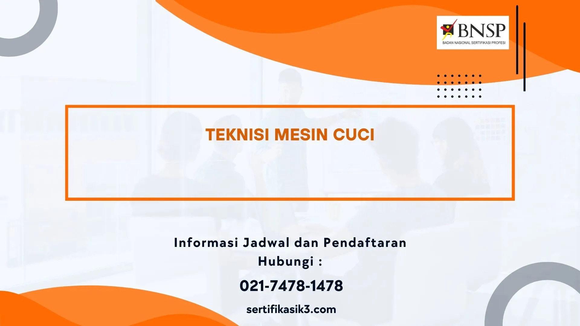 PELATIHAN SERTIFIKASI TEKNISI MESIN CUCI JOGJA
